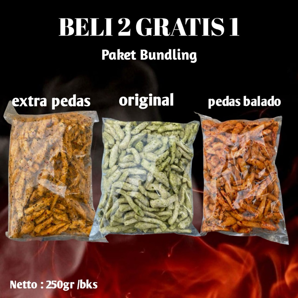

PAKET BUNDLING 3 VARIAN RASA BASRENG 750GRAM