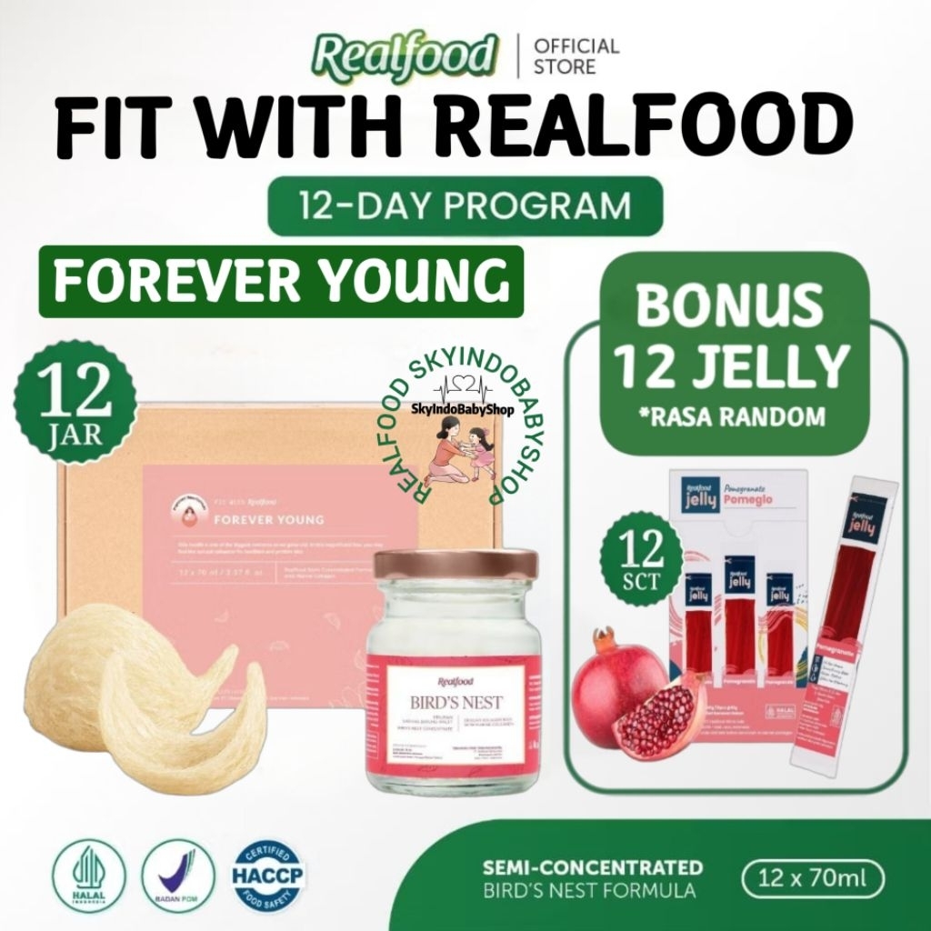 

Realfood Forever Young Kolagen 6 Botol & 12 Botol Bonus Jelly ( Minuman Sarang Burung Walet ) RSIBS