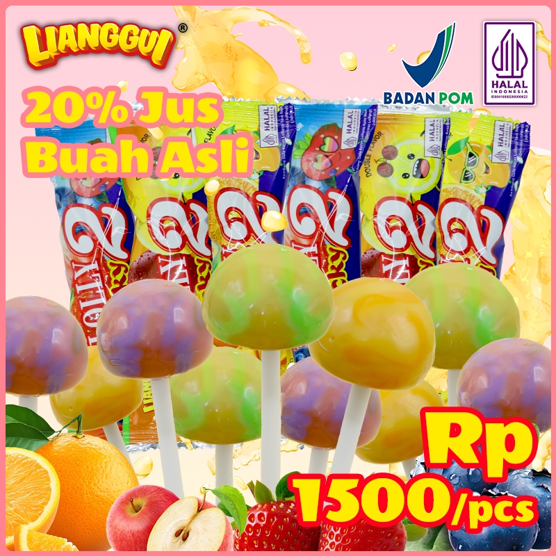 

Lianggui Lolipop Buah 6 Rasa HALAL - Viral, Cemilan Anak & Kantor, Snack Part