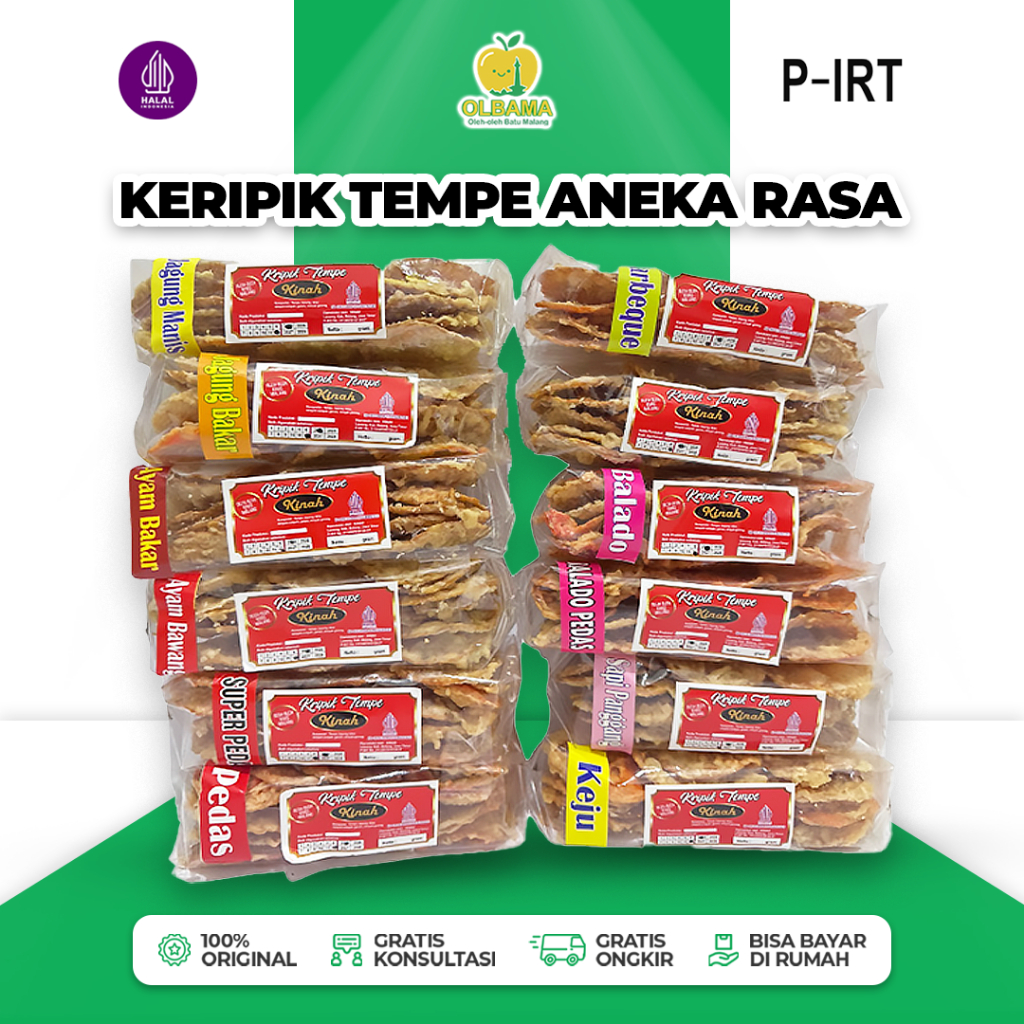 

Keripik Tempe Kinah Original dan Aneka Rasa Oleh Oleh Khas Batu Malang | Kripik Asli Gurih Renyah
