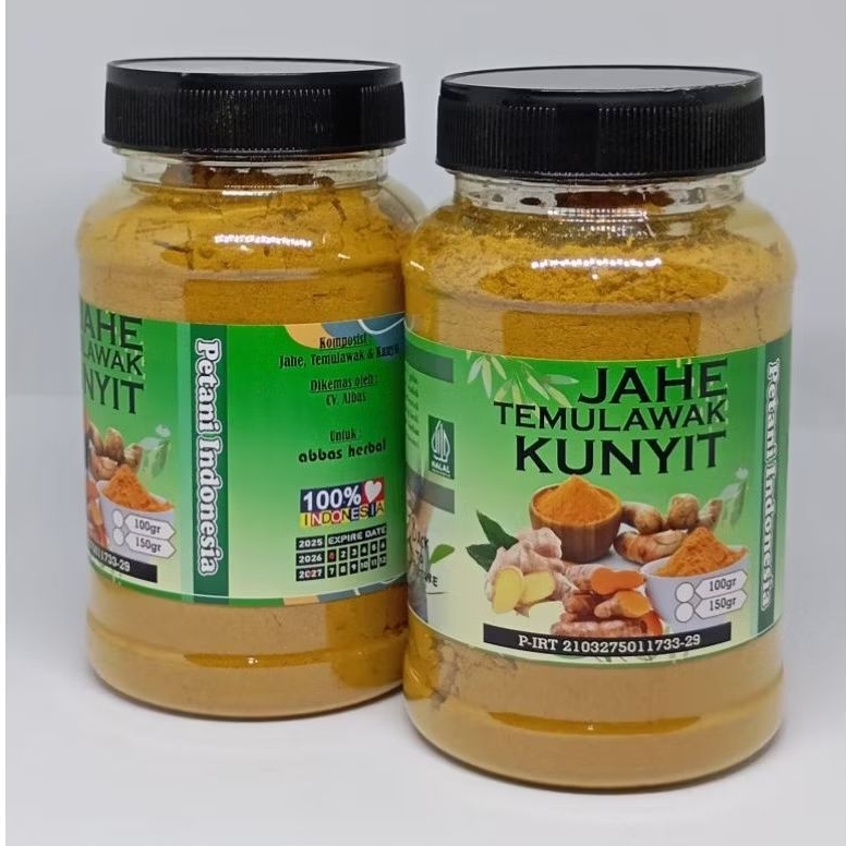 

JAKUTE ( JAHE, KUNYIT, TEMULAWAK) BUBUK MURNI HERBAL IBU