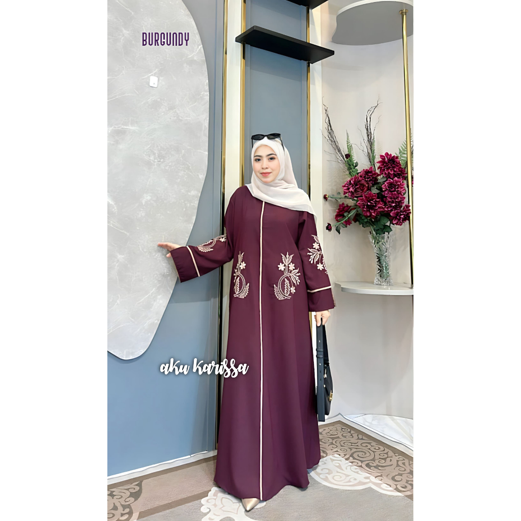 Baru Abaya Qaireen Ori Aku Karissa Bordir Eksklusif Gamis Lavina Blezer Muslimah Elegan Alesha Syari