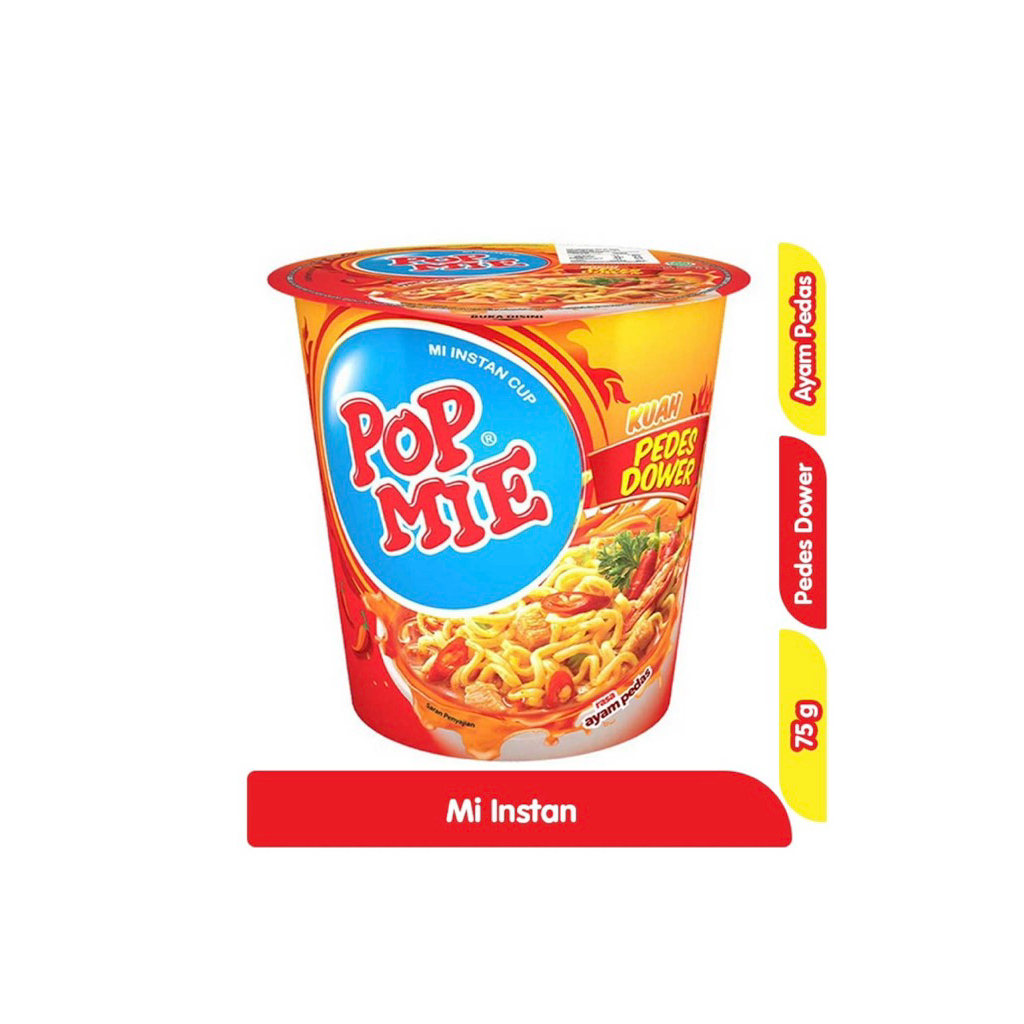 

POP MIE MI INSTAN CUP KUAH PEDES DOWER AYAM PEDAS 75 gr