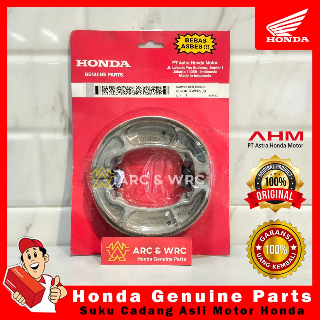 Kampas Rem Belakang Tromol PCX 125 150 CBU Beat Scoopy Vario 110 125 150 // 06430KWN900