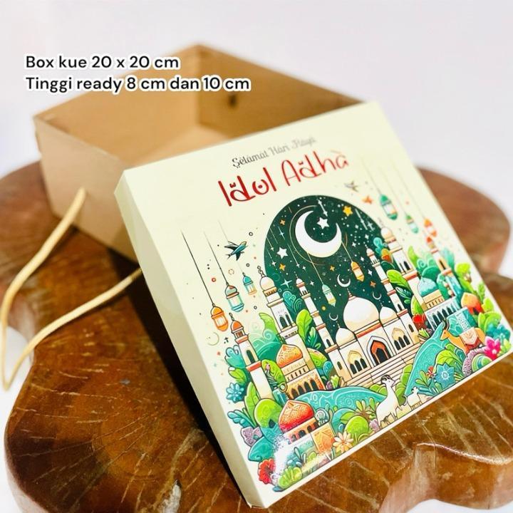 

Cake Box Roti Lapis Legit Lebaran Idul Adha Dus Kotak Kue Pudding Ukuran 20x20 cm