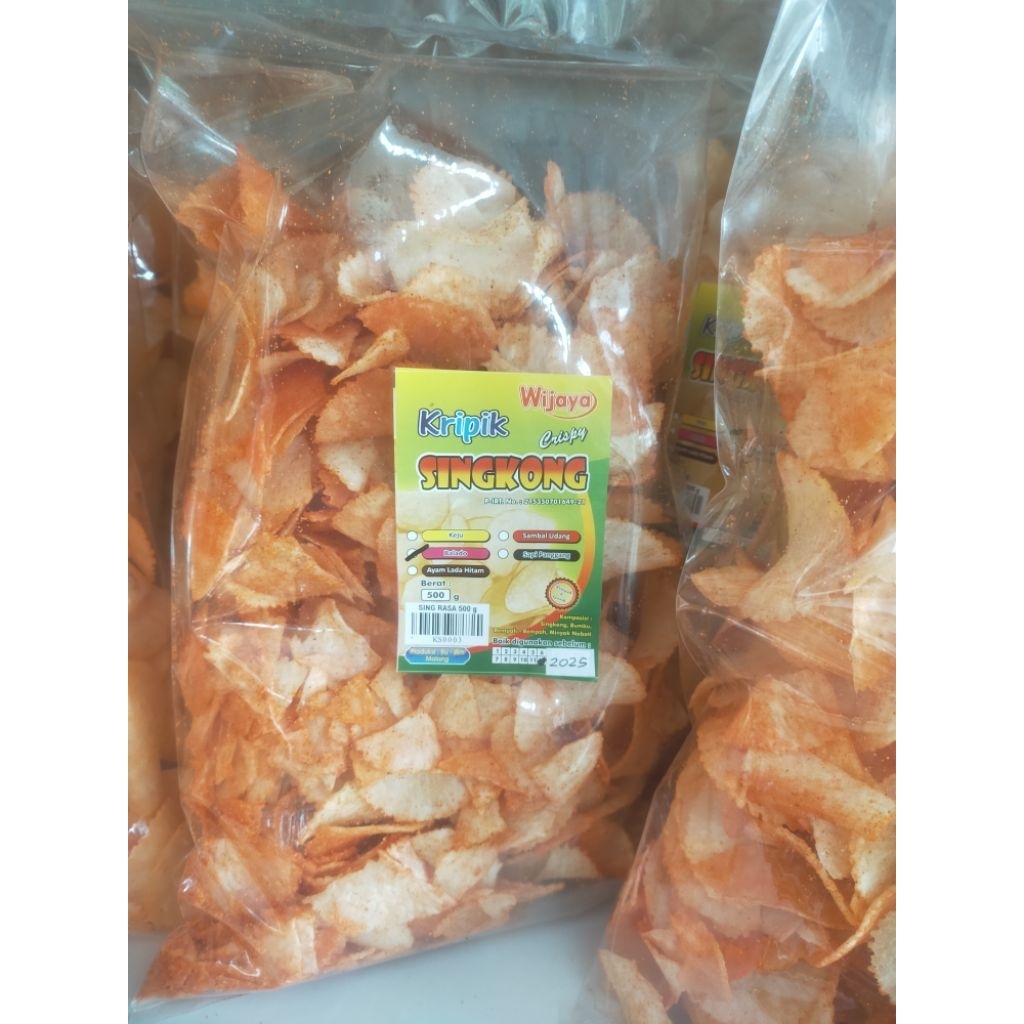 

Kripik Singkong Wijaya 500 gram aneka Rasa #oleh oleh khas malang