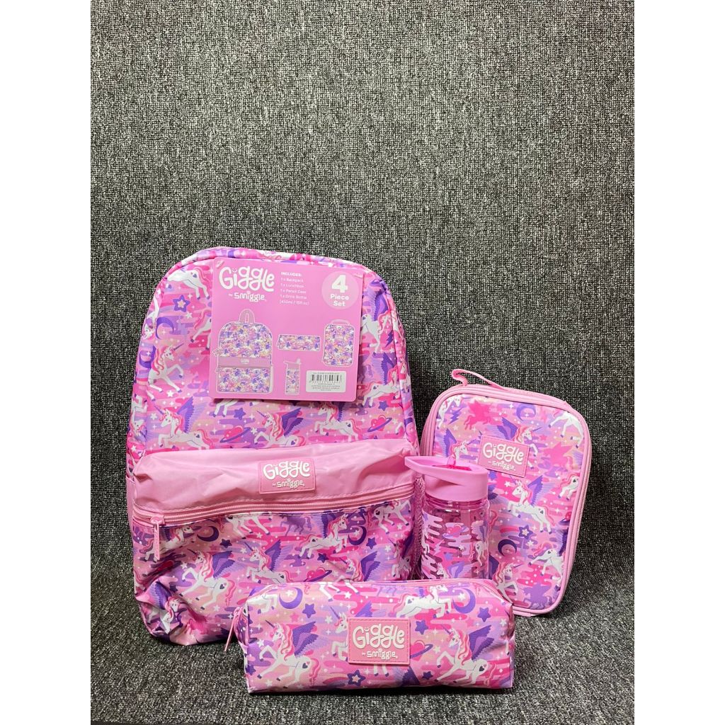 Smiggle Giggle Backpack set pink - original
