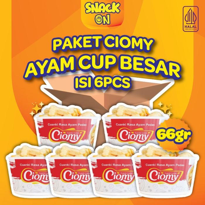 

Paket Ciomy Cuanki Ayam Pedas Cup Besar isi 6