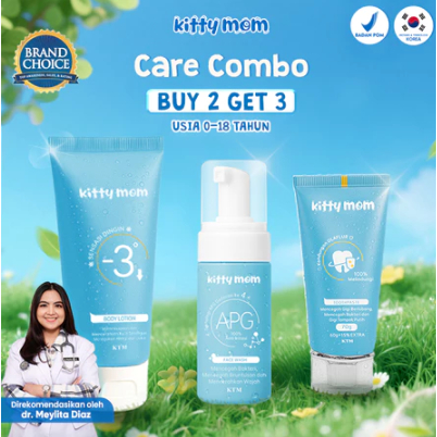 Babiboo- Kitty Mom Perawatan Kulit Anak - Lotion Anak, Face Wash anak, Moisturizer, Pasta Gigi| Baby