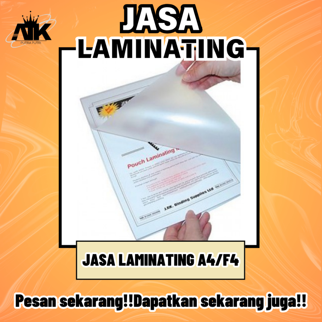 

JASA LAMINATING UKURAN KERTAS A4 ATAU F4