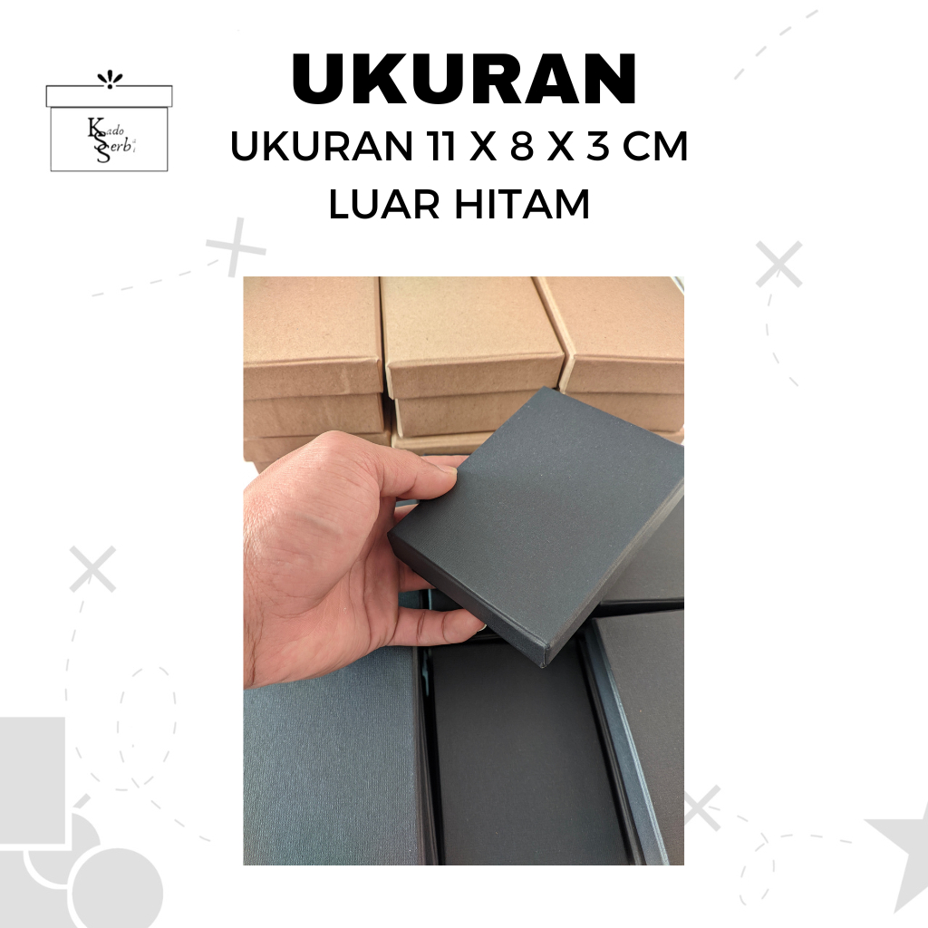 

GROSIR Hardbox 11x8x3 Cover Luar Hitam | kotak kado | hampers | giftbox l kotak kado polos
