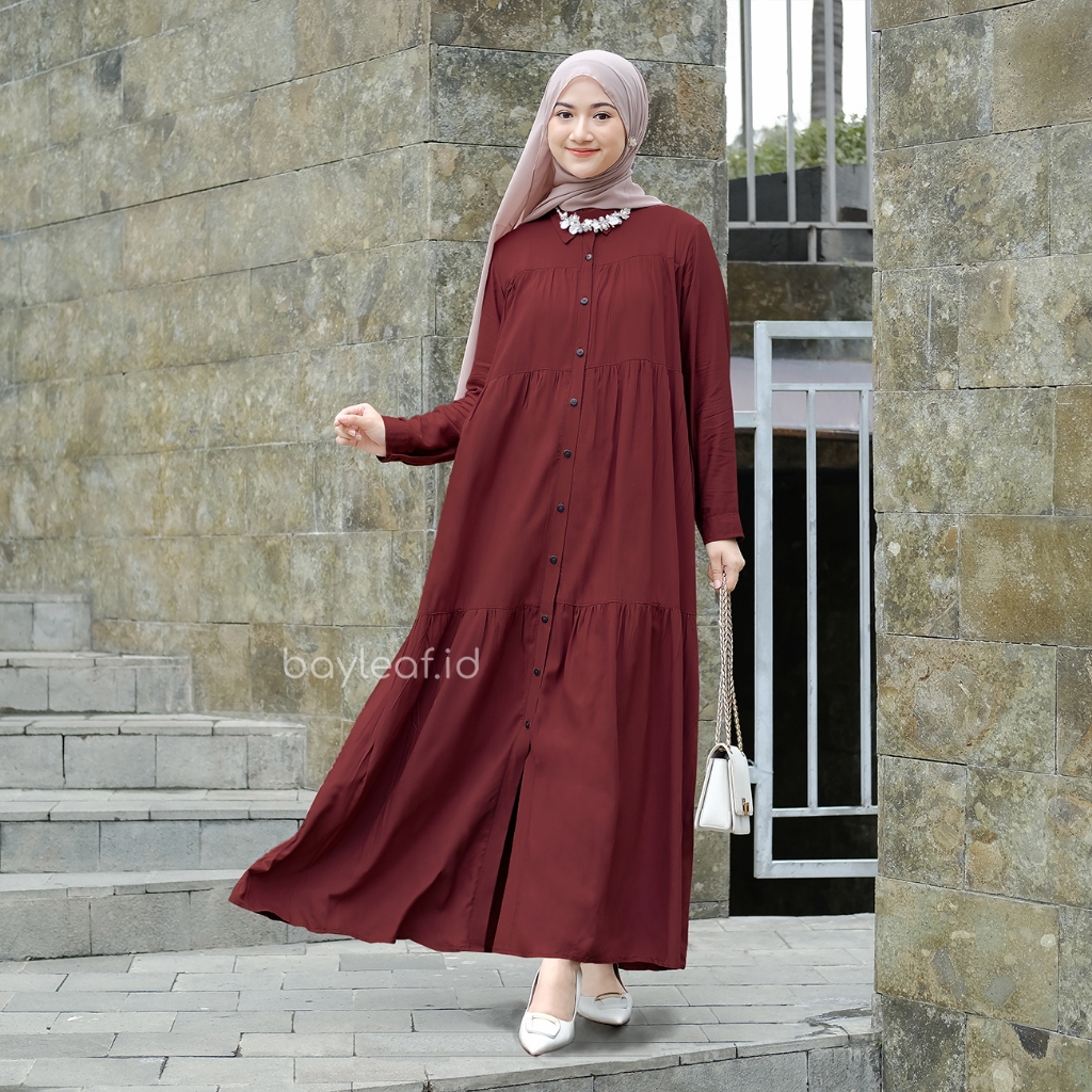 ZELENA MAXI DRESS GAMIS WANITA BY BAYLEAF.ID