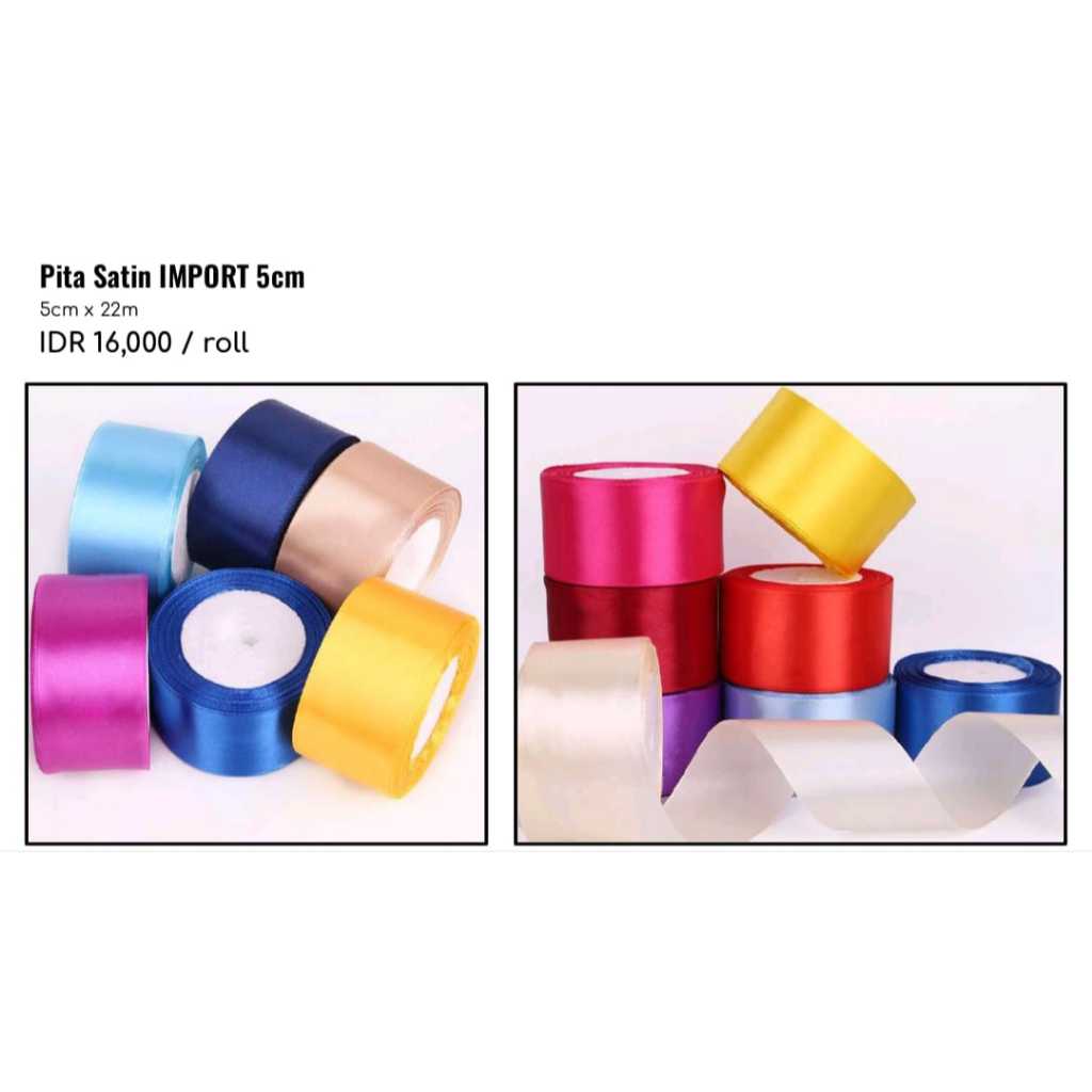 

MY Supplies - Pita Satin Import 5cm Hiasan Buket Bunga Kado