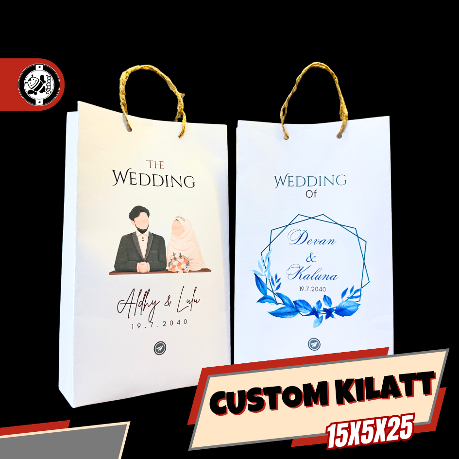 

Proses Kilat Free Custom Nama Cetak Full Color Paper Bag Tema Wedding Pernikahan Hajatan Tasyakuran Segala Acara Tas Snack Souvenir Murah Aesthetic Kekinian