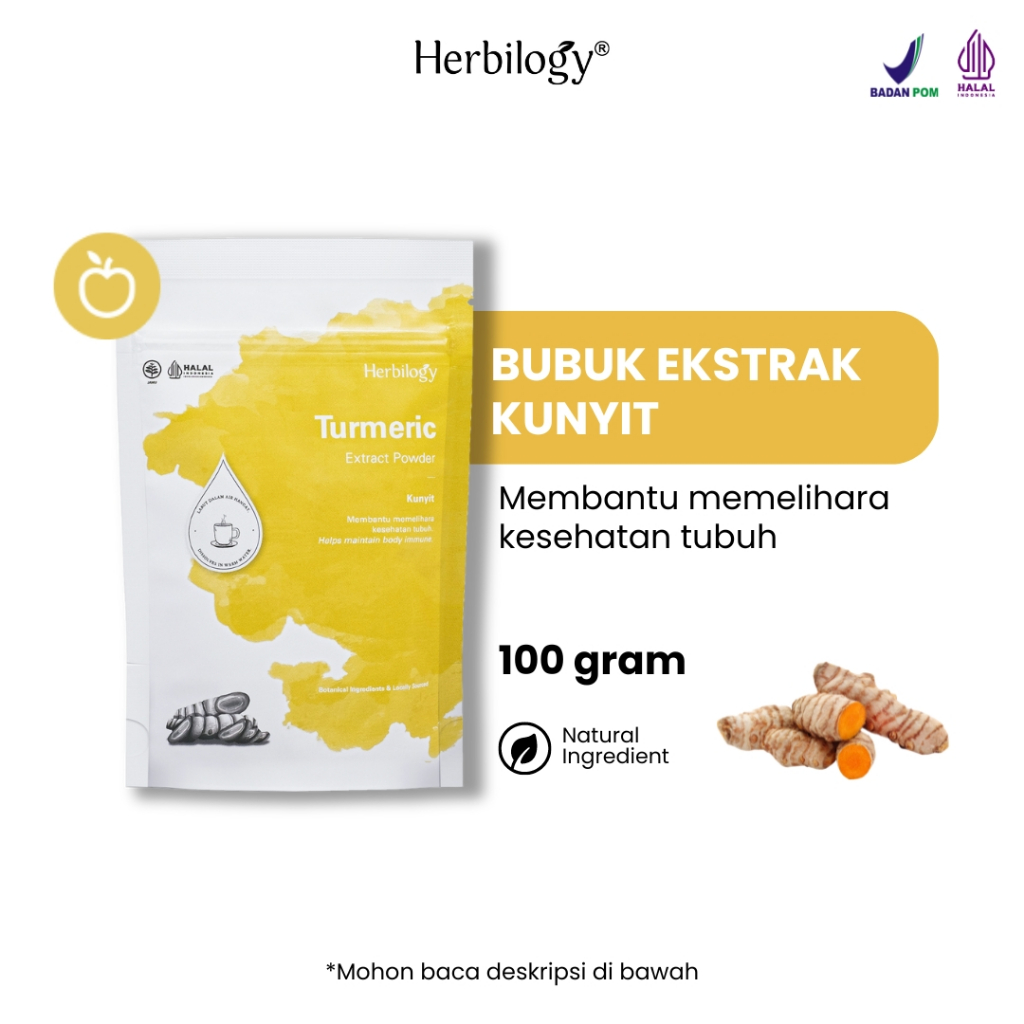 

HERBILOGY TURMERIC EXTRACT POWDER KUNYIT 100 GRAM