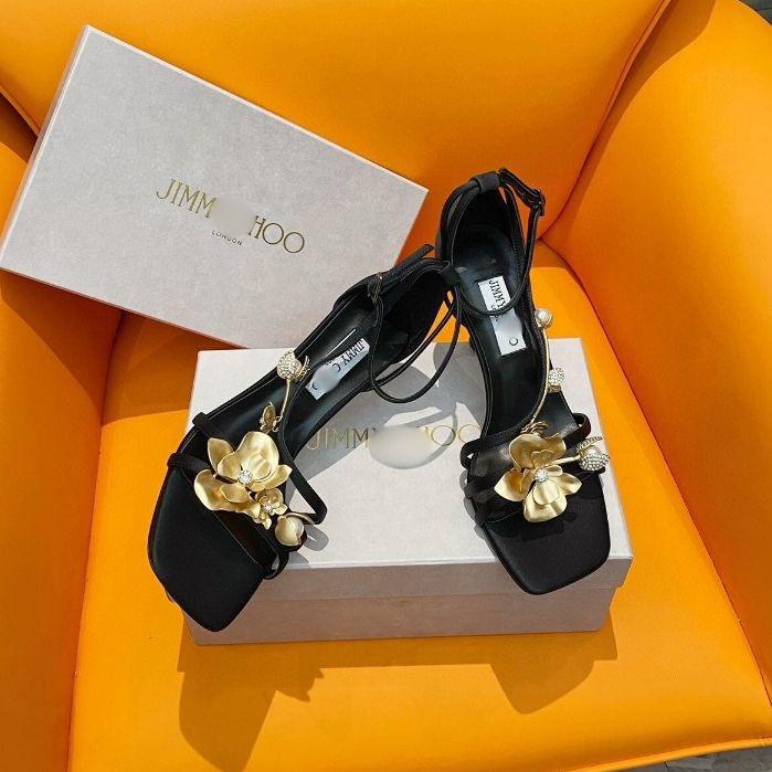 Sepatu Hak Tinggi Wanita Elegan Motif Bunga 10cm | High Heels Formal Pesta Musim Semi | Pre Order Si