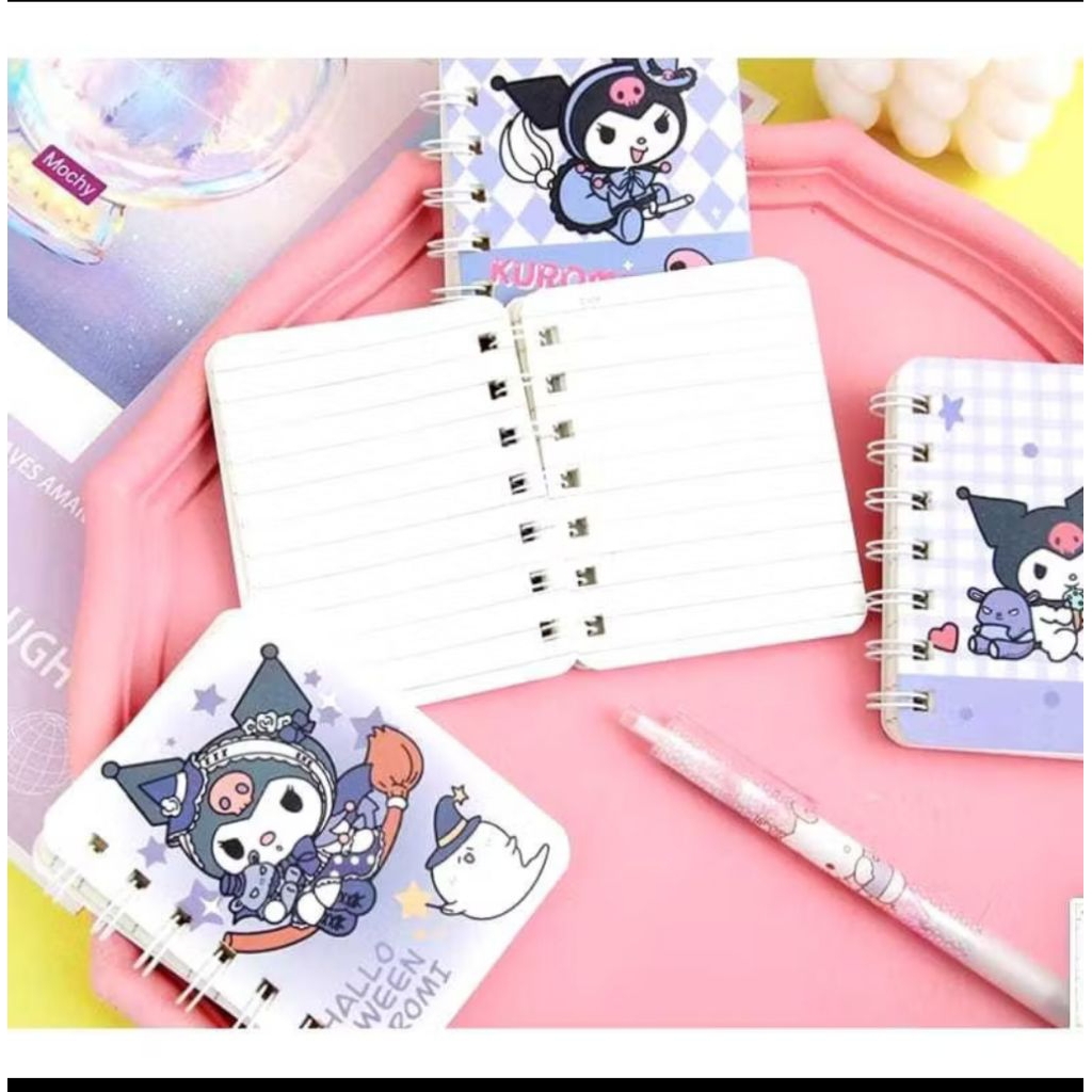 

Note Book Ring Motif Buku Memo Kecil A7 Spiral isi 50 Lembar note book mini, buku catatan mini