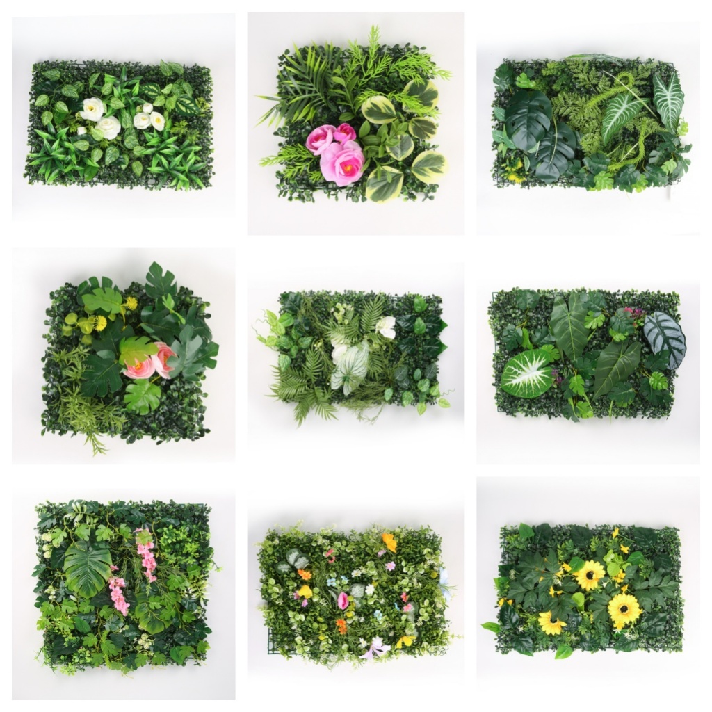 Daun Sintesis Premium Hias Ornamen Dekorasi Rumah Pagar Dinding Roll  Rumput Buatan Plastik