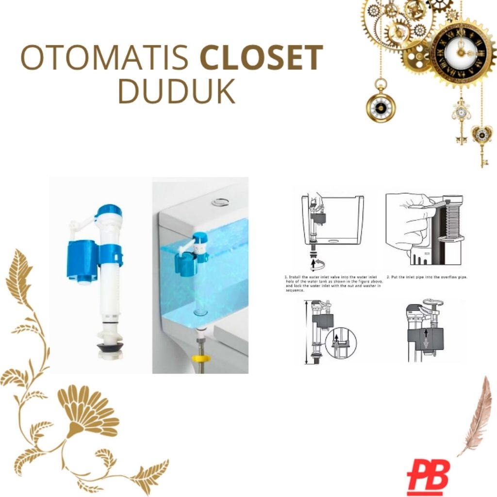 Otomatis closet duduk/Pelampung Closet