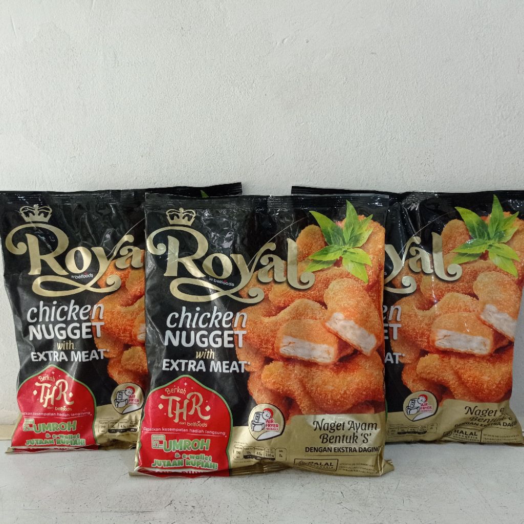 

Royal chicken nugget with extra meat 470 gram | naget ayam bentuk S | nugget ayam