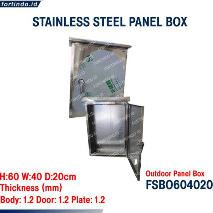 Stainless Panel Box Outdoor FSBO604020 IP55 Merk FORT