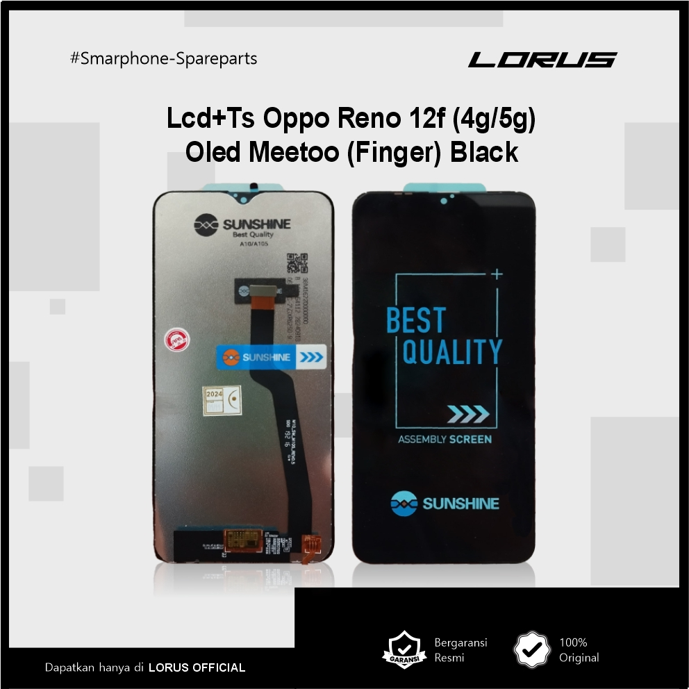Lcd+Ts Oppo Reno 12f (4g/5g) Oled Meetoo (Finger) Black
