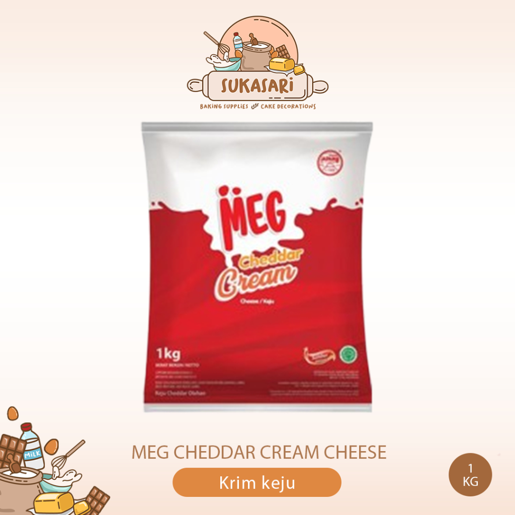 

MEG Cheddar Cream Cheese 1 Kg / Keju Krim Chedar
