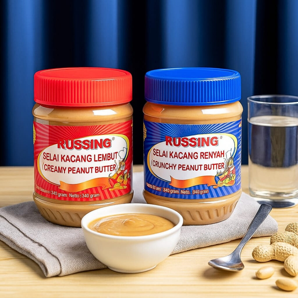 

[ HALAL ] RUSSING / Selai Kacang Peanut Butter - Creamy & Chunky, 340g, Perfect for Bread, Roti, and Hot Pot6932