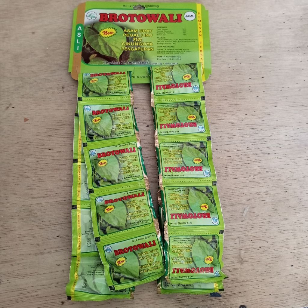 

jamu tradisional Brotowali isi 20 sachet