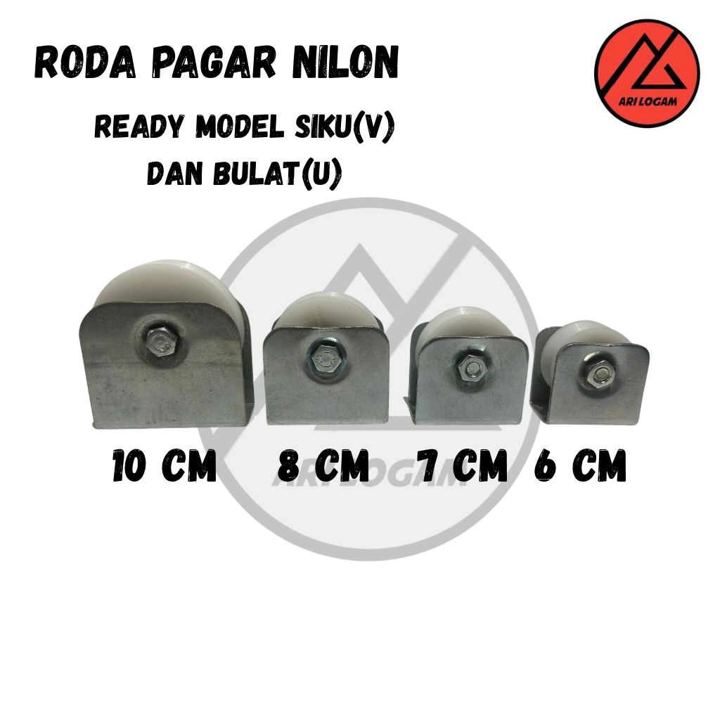 RODA NILON PAGAR STAINLESS//RODA PAGAR//RODA NILON UK 6 CM, 7 CM, 8 CM, 10 CM