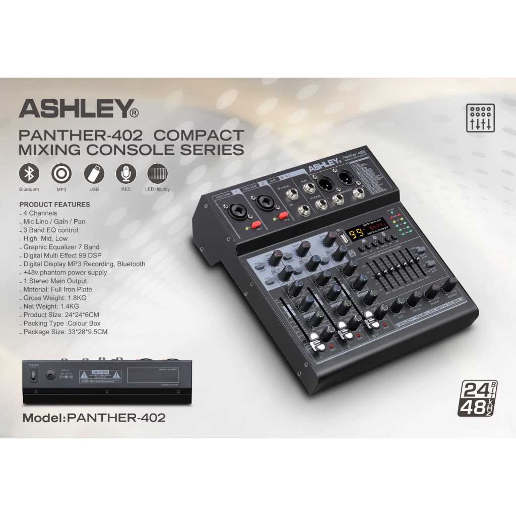 PANTHER-402 MIXER 4 CHANNEL ASHLEY ORIGINAL / MIXER 4 CHANNEL / PANTHER402 ASHLEY