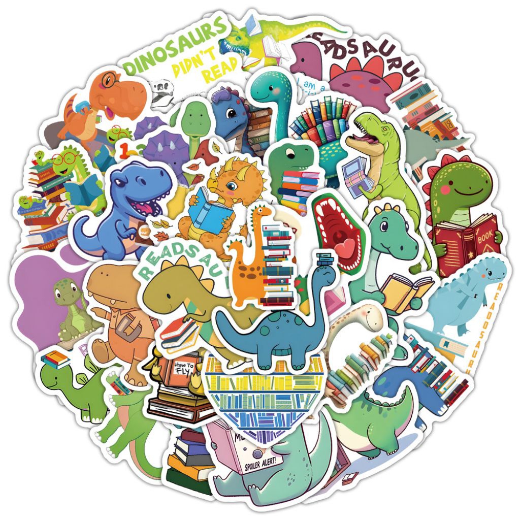 

[50 Pcs] DECO STICKER | STICKER DIY | JURNAL AESTHETIC dinosaurus film stiker bagasi cangkir air buku pegangan anak-anak DIY stiker kartun