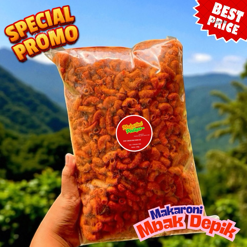 

Makaroni Pedas 1/4kg Rasa Cabe Khas Surabaya – Ekstra Nampol!