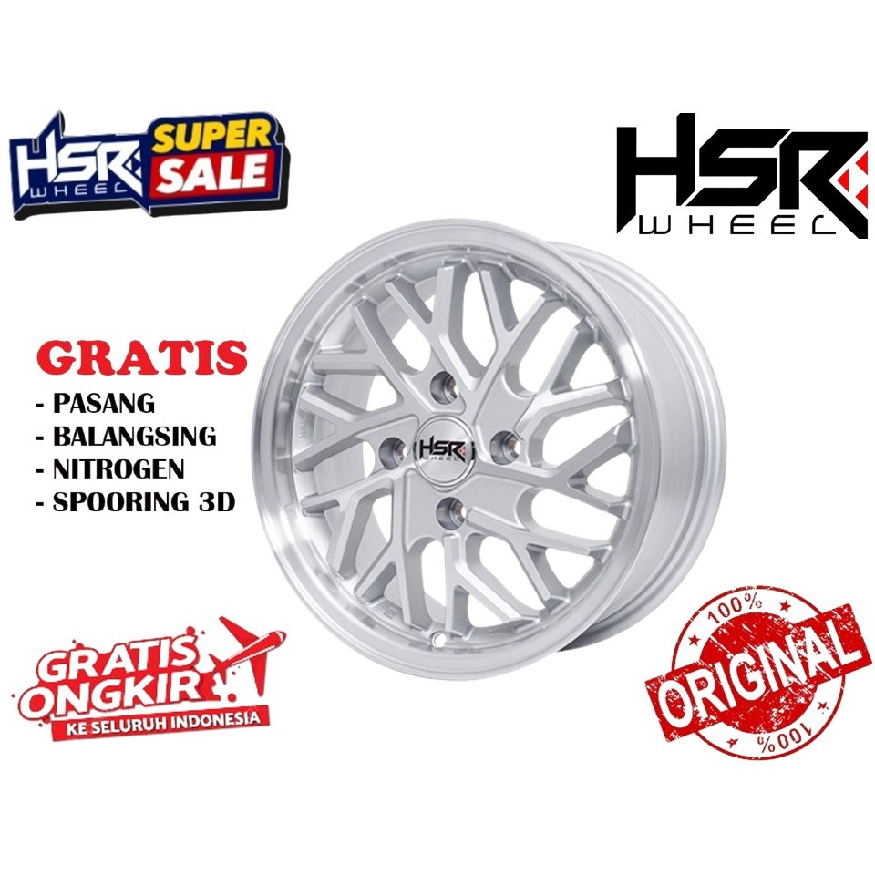 PROMO VELG MOBIL RACING HSR ELEGANTE R15 UNTUK MOBIL AVANZA,KIJANG KRISTA,LIVINA DLL