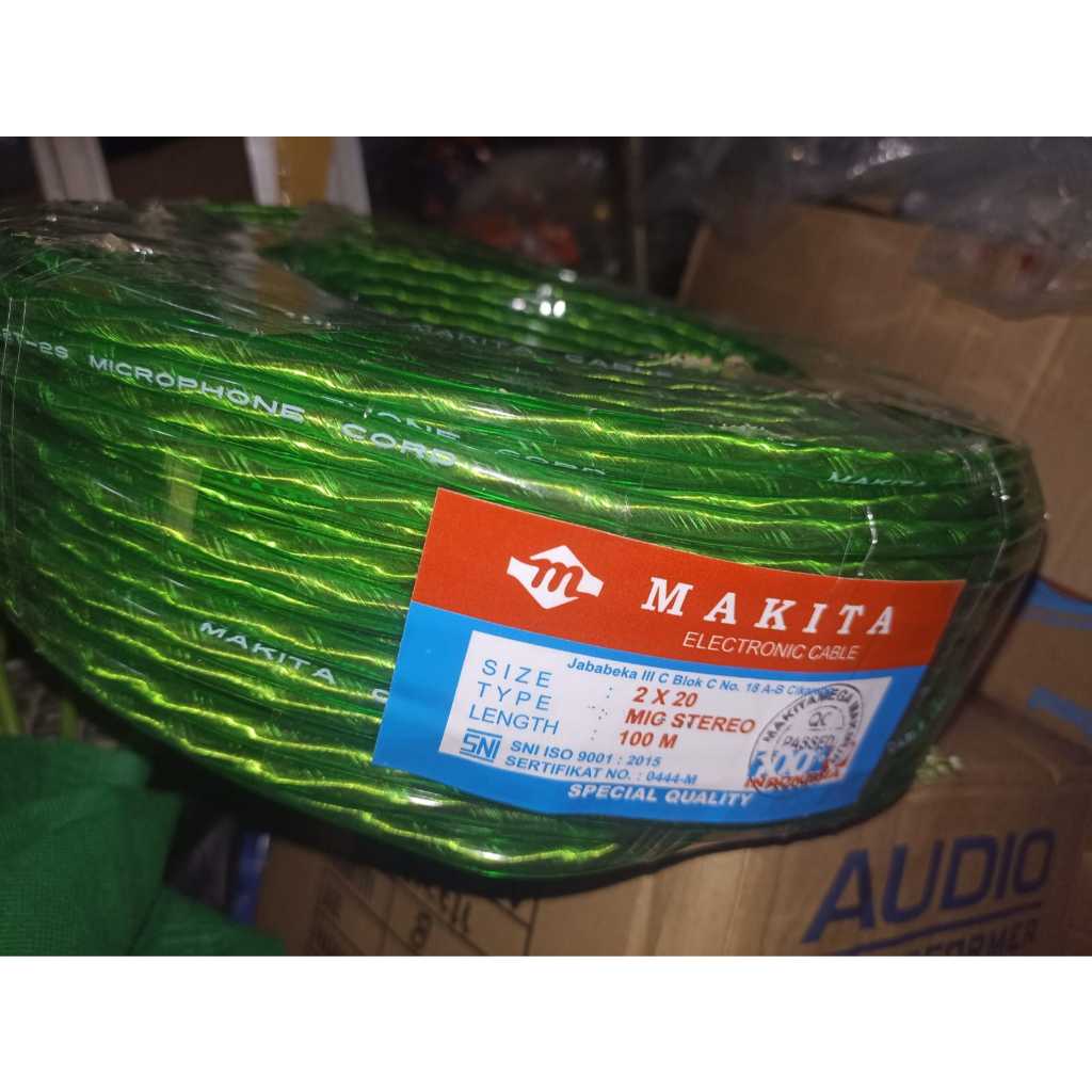 Kabel Mic Stereo Makita Transparan/Transparent 1 Roll 100 Meter
