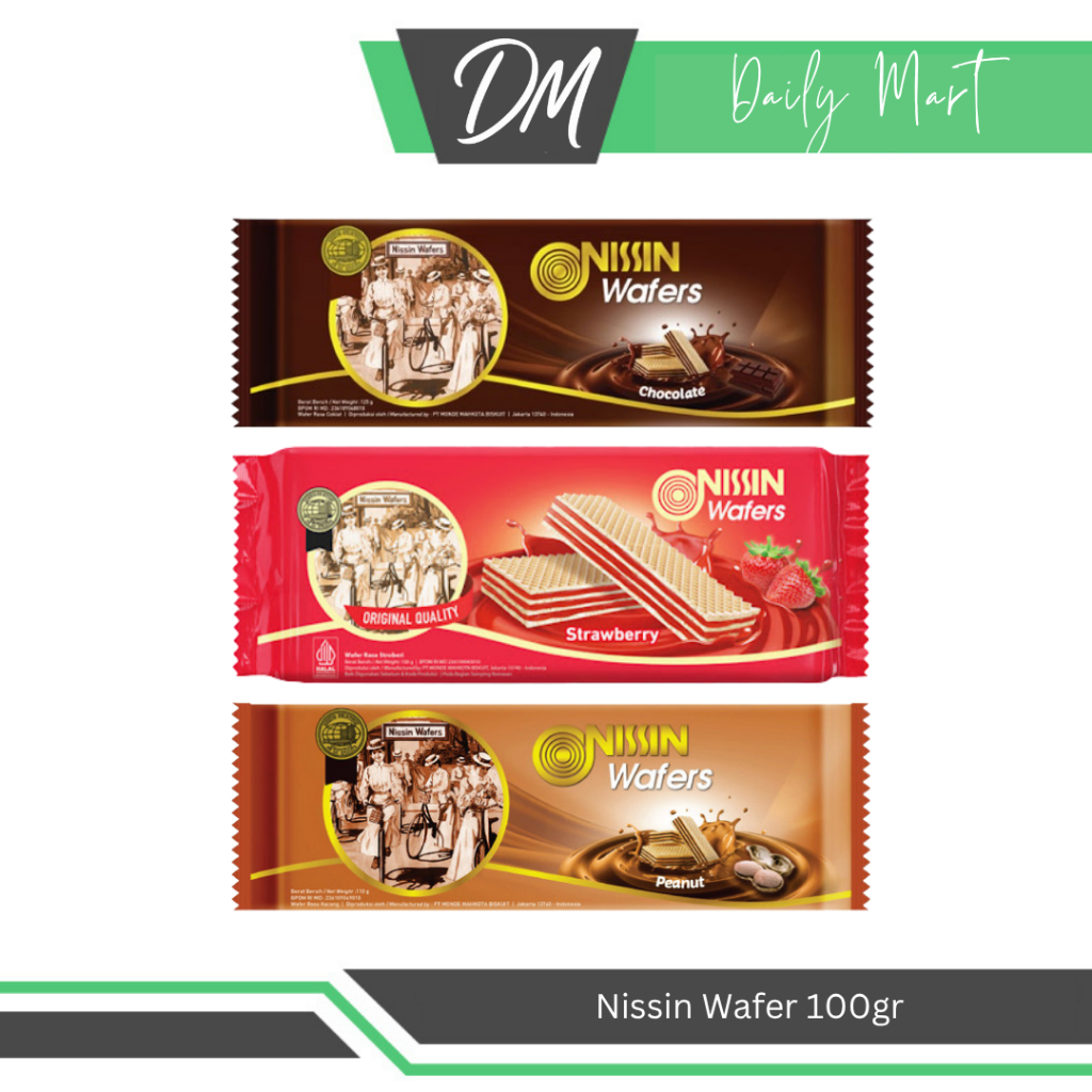 

Nissin Wafer 100gr All Varian Chocolate/Strawberry/Peanut - Snack Premium Enak Murah Bergizi
