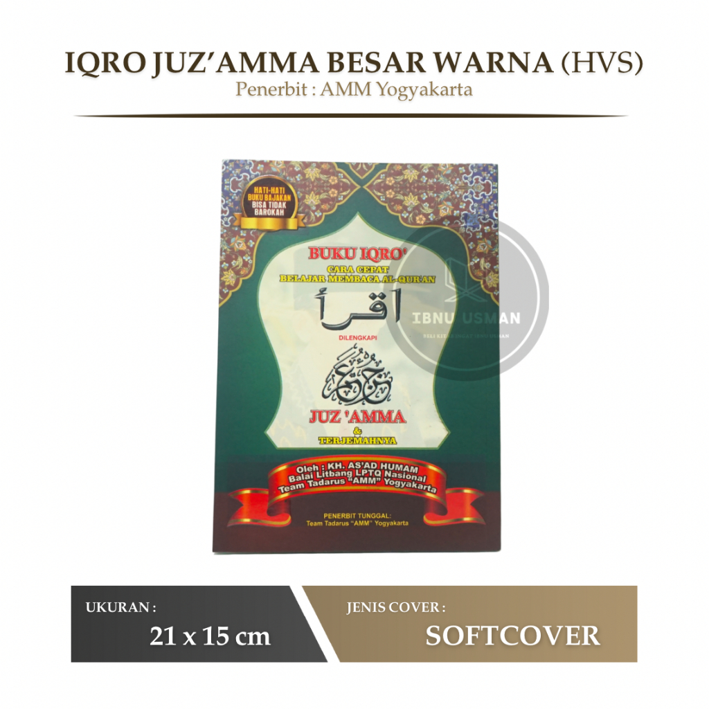 IQRO BESAR PLUS JUZAMMA WARNA | IQRO 1-6 WARNA DAN JUZAMMA