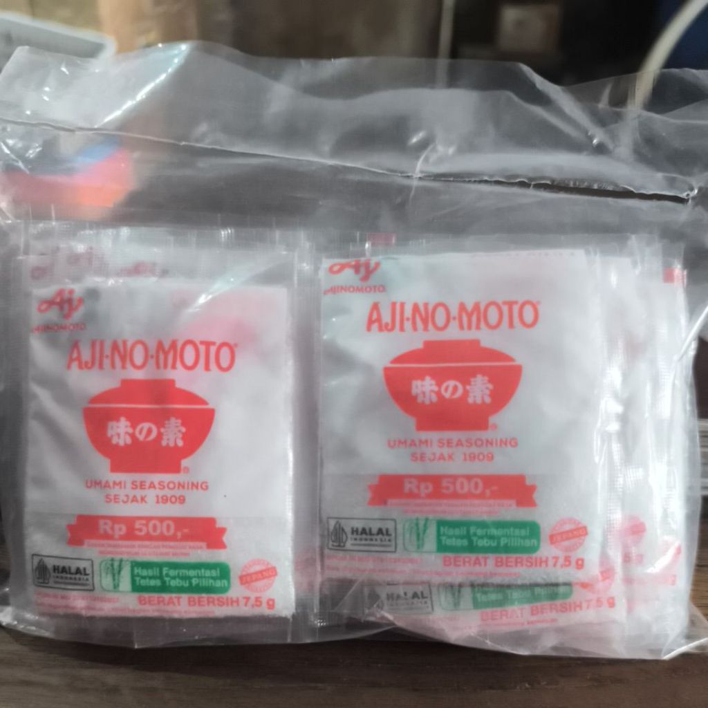 

Ajinomoto 7,5gr (Rp.500) 1 pack isi 24pcs