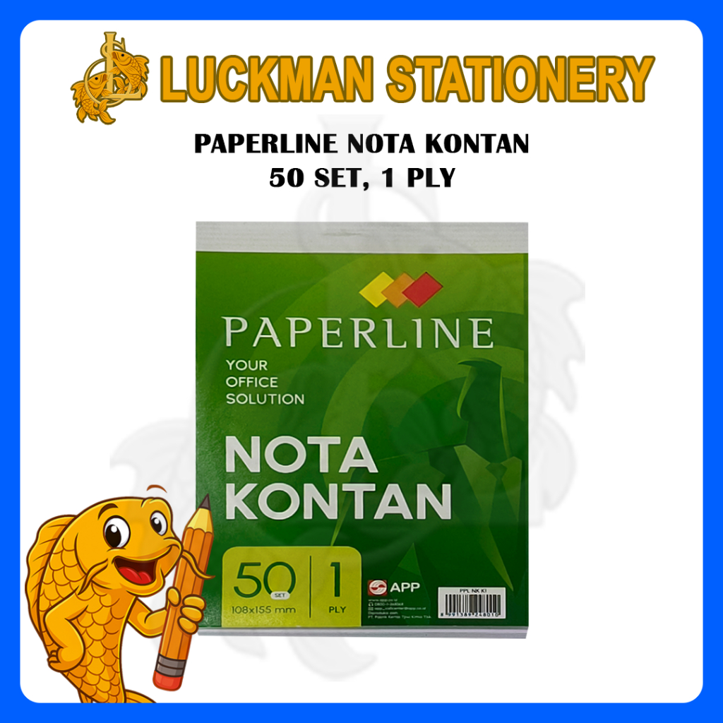 

LUCKMAN STATIONERY - NOTA KONTAN PAPERLINE K1, K2, K3 (1PACK ISI 10)
