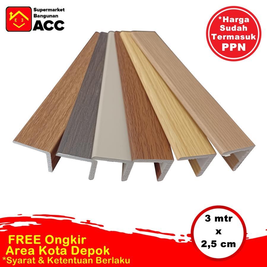 Wallpanel PVC Dinding - PVC Wall Panel Dinding - WPC Wall Panel - Edging Wall Panel Kotak | Lis Siku