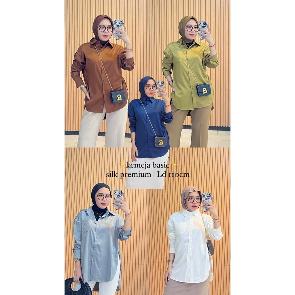 kemeja basic Silk