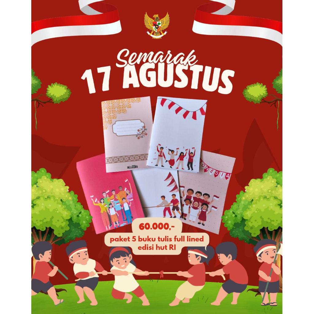 

Paket Buku Tulis spesial HUT RI