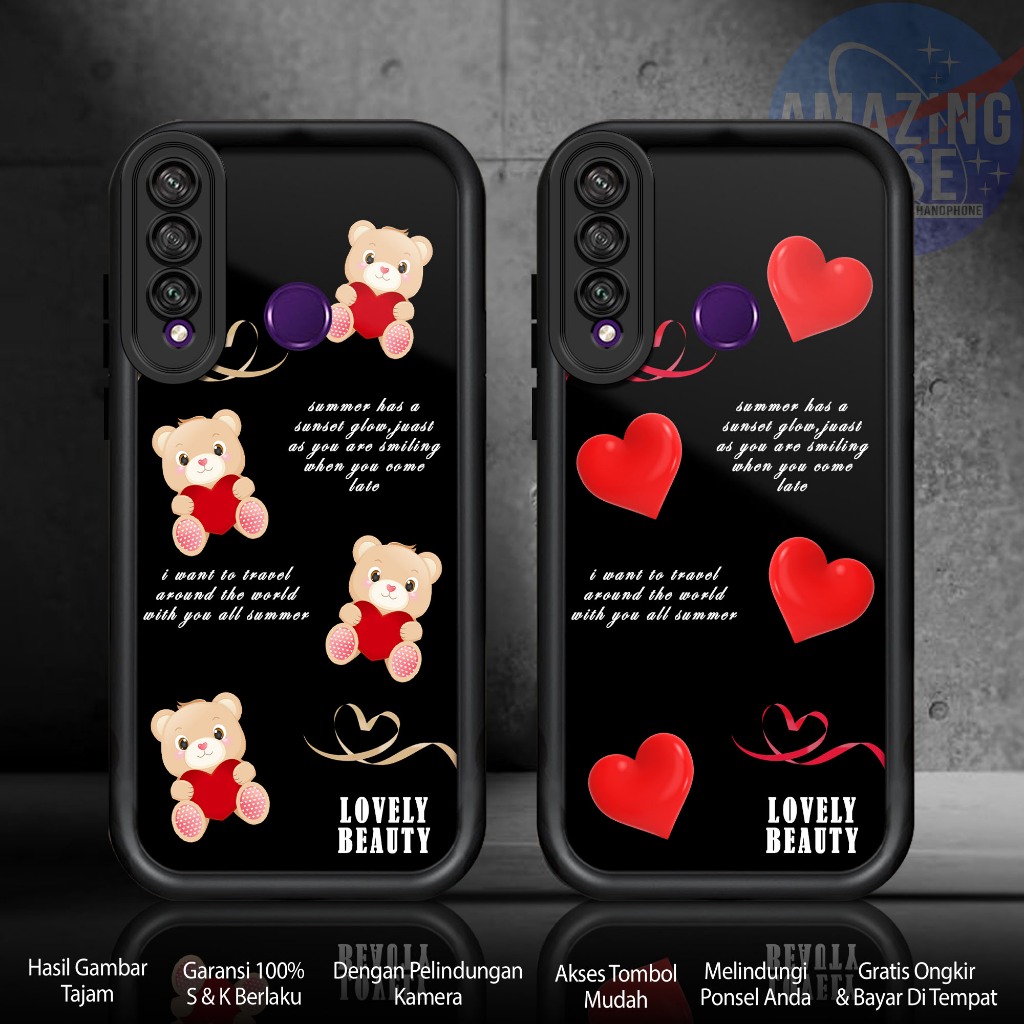 Case Premium Compatible For HUAWEI Y6P 2020  Motif CUTE Casing Softcase Glossy Anti Jamur