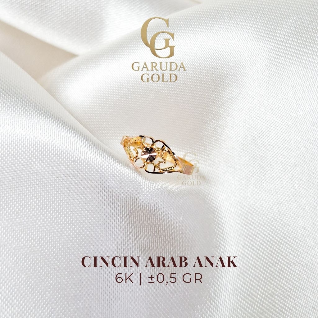 CINCIN ARAB ANAK 6K | CINCIN EMAS 6K | CINCIN 0,5 GR
