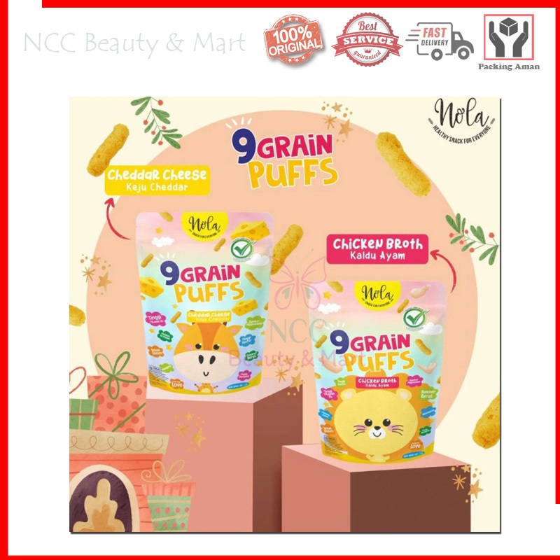 

* NCC * Nola 9 Grain Puffs Snack Cemilan Makanan Ringan Bayi dan Anak Tinggi Serat Sehat MPASI 25 g