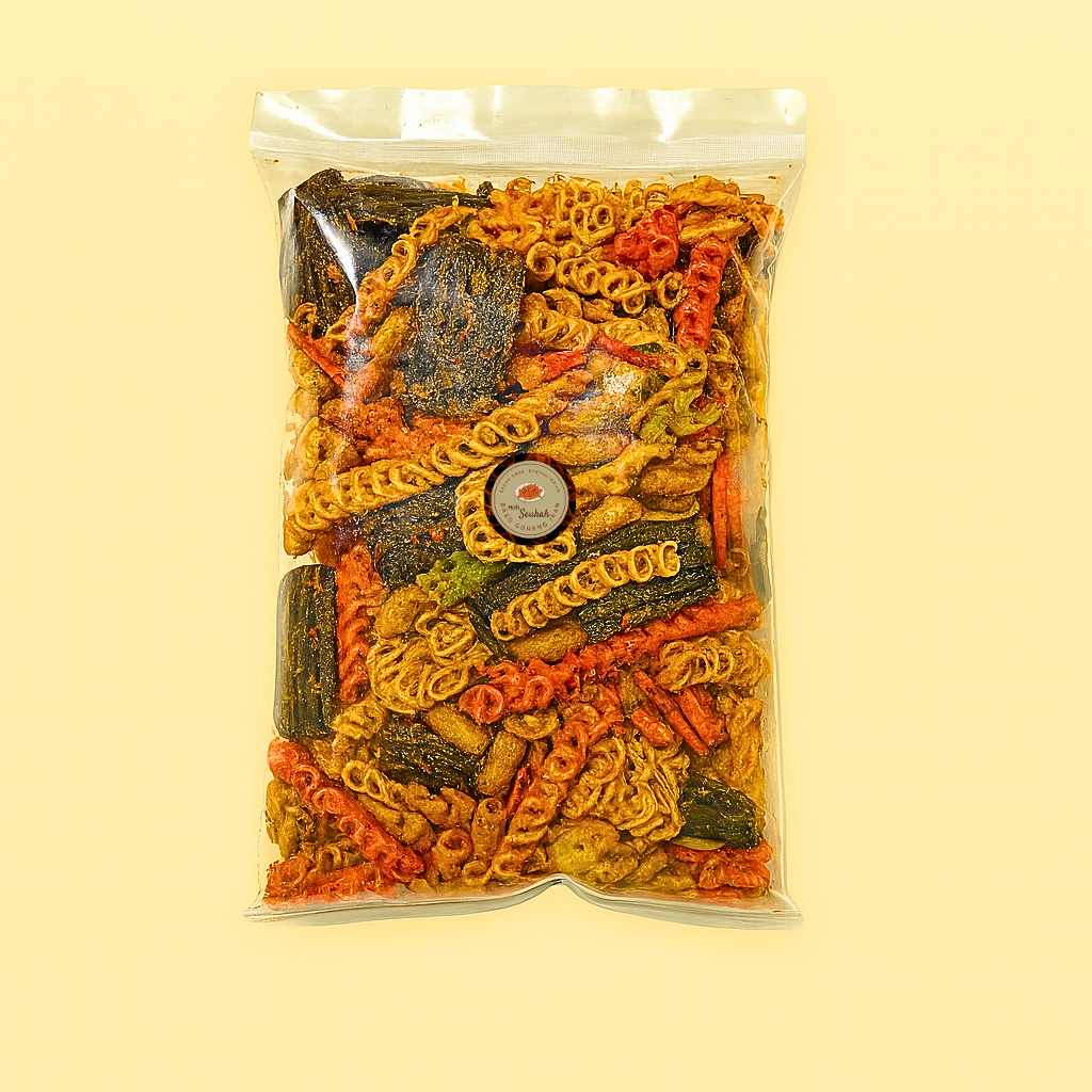 

Kerupuk Seblak Campur Bumbu Kacang Pedas 500gr Camilan Krupuk Mix Lotek