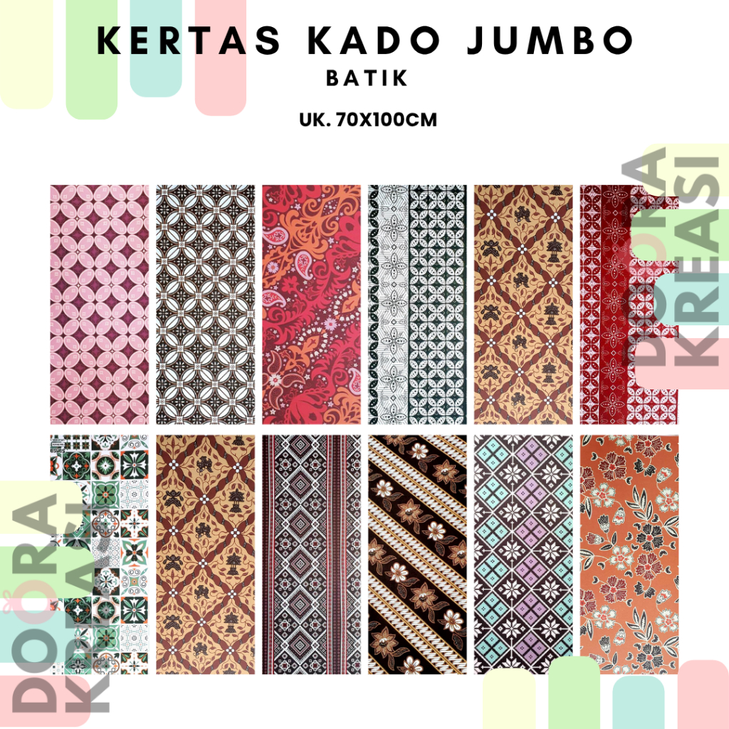 

Kertas Kado Wrapping Paper Premium uk JUMBO Seri Batik