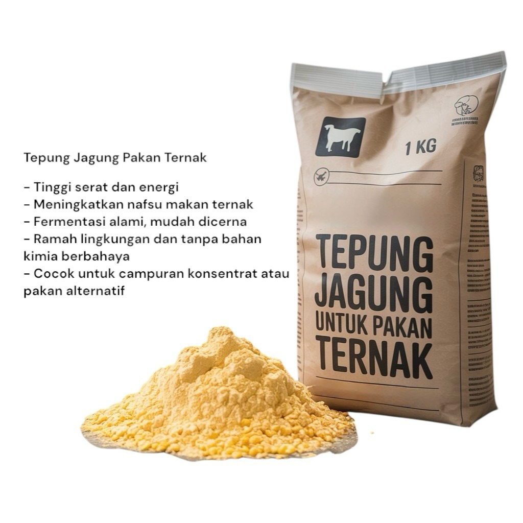 Tepung Jagung Murni Khusus Pakan Ternak 1 kg
