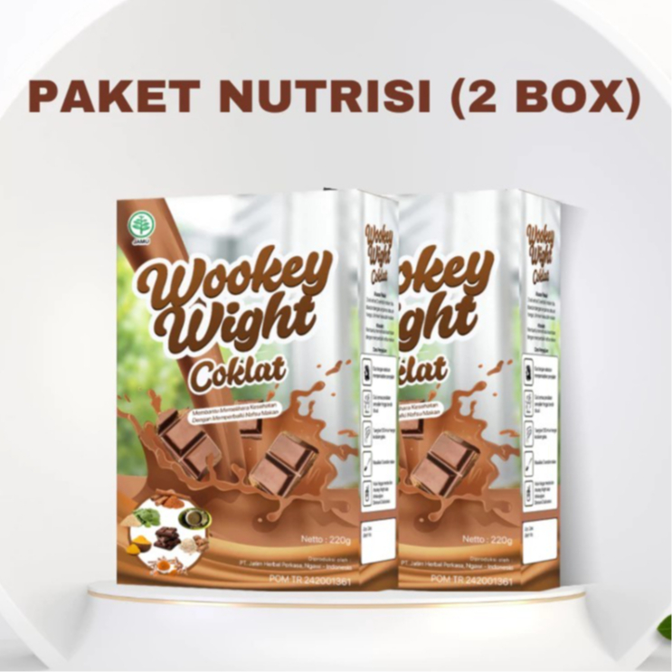 

PAKET MURAH!!! 2 BOX!!! Wookey Weight - Susu Penambah Berat Badan Rasa Coklat Chocolate 2 Paket