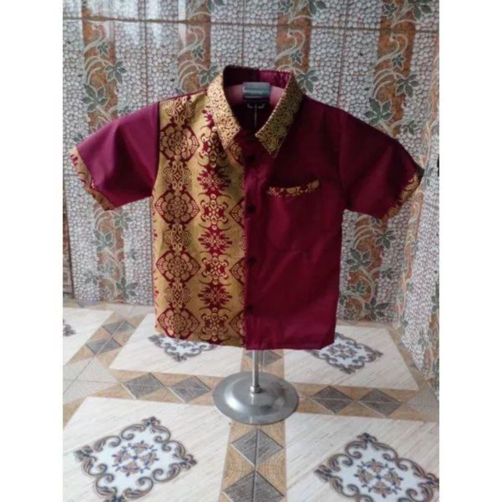 Atasan Batik Anak/Hem Batik Anak Kombinasi Usia 1-10th